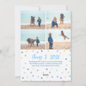 Carte de vœux festive de vacances avec collage de (Dos)