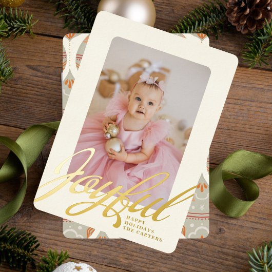 Carte de vœux festive en feuille d'aluminium