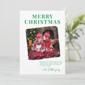 Carte de vœux festive en papier à bords déchirés g (Debout devant)