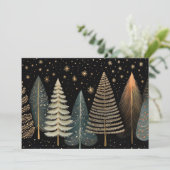 Carte de voeux Festive et élégante Arbre de Noël (Debout devant)