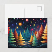 Carte de voeux Festive et élégante Arbre de Noël (Devant / Derrière)