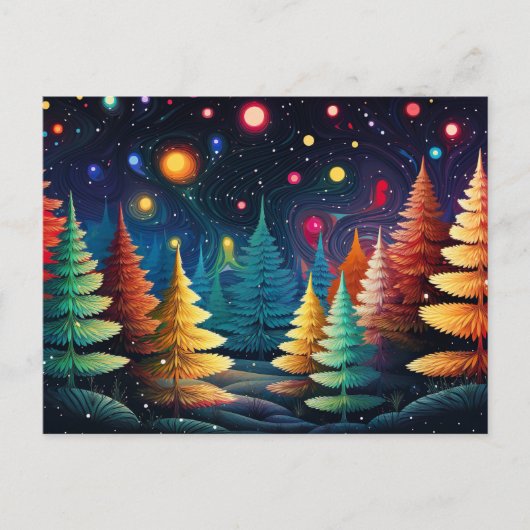 Carte de voeux Festive et élégante Arbre de Noël (Devant)