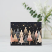 Carte de voeux Festive et élégante Arbre de Noël (Debout devant)