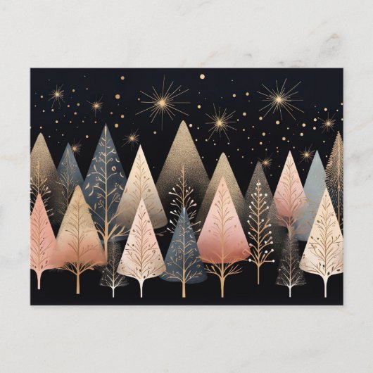 Carte de voeux Festive et élégante Arbre de Noël (Devant)