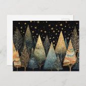 Carte de voeux Festive et élégante Arbre de Noël (Devant / Derrière)