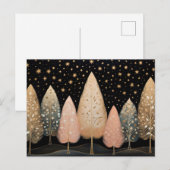 Carte de voeux Festive et élégante Arbre de Noël (Devant / Derrière)