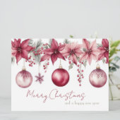 Carte de voeux festive et élégante pour Noël (Debout devant)