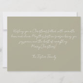 Carte de voeux festive et élégante pour Noël (Dos)