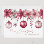 Carte de voeux festive et élégante pour Noël (Devant)