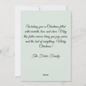 Carte de voeux Festive et mignonne Chat de Noël (Dos)