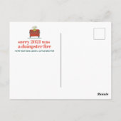 Carte de vœux festive feu de poubelle pastel (Dos)