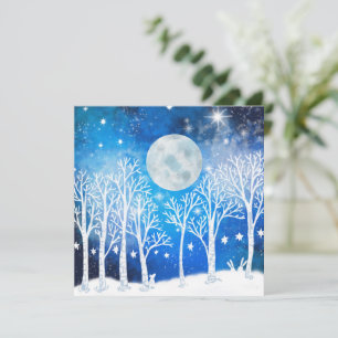 Carte de vœux festive Galaxy pour les Fêtes, vierg