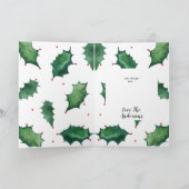 Carte de voeux Festive Green Red Christmas Holiday (Intérieur)