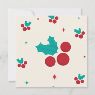 Carte de vœux festive Holly Jolly Greetings