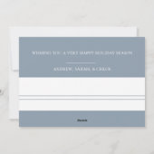 Carte de vœux festive logo bleu poussiéreux (Dos)