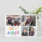 Carte de vœux festive Merry and Bright (Debout devant)