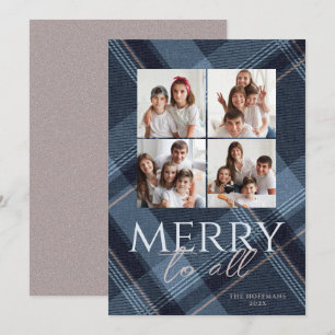 Carte de vœux festive Navy Or