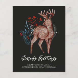 Carte de vœux festive nordique Budget Cerf folklor