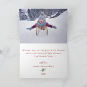 Carte de vœux festive ornée de motifs botaniques (Intérieur)