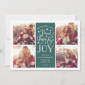 Carte de vœux festive | Paix, Amour et Joie (Devant)