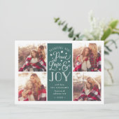 Carte de vœux festive | Paix, Amour et Joie (Debout devant)