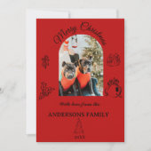 Carte de vœux festive plate dessinée à la main (Devant)