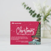 Carte de vœux festive pour l'entretien de la voitu (Debout devant)