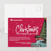 Carte de vœux festive pour l'entretien de la voitu (Devant / Derrière)