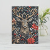 Carte de voeux Festive Reindeer de Noël (Debout devant)