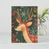 Carte de voeux Festive Reindeer de Noël (Debout devant)