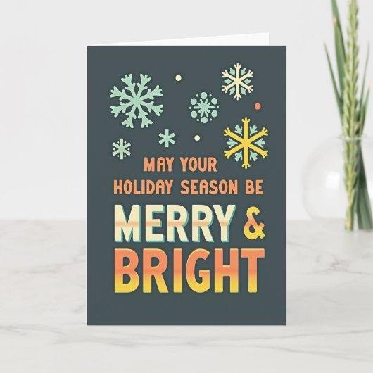 Carte de vœux festive rétro (Devant)