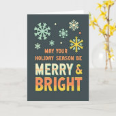 Carte de vœux festive rétro (Fleur jaune)