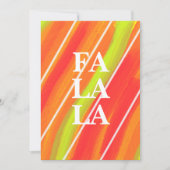 Carte de vœux festive verte et orange vibrante Fa  (Devant)