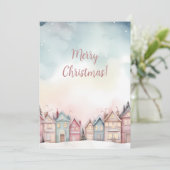 Carte de voeux Festive Watercolor Noël (Debout devant)
