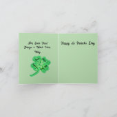 Carte de vœux : Fête de la Saint-Patrick (Intérieur)