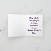 Carte de voeux Fête des Mères Cadre Floral (Intérieur)