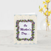 Carte de voeux Fête des Mères Cadre Floral (Fleur jaune)