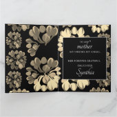 Carte de voeux Fête des Mères Fleur Noire et Beige (Intérieur)