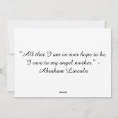 Carte de voeux Fête des Mères Rose (Dos)