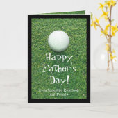 Carte de voeux fête des pères Golf (Fleur jaune)