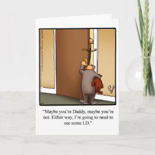 Carte de voeux fête des pères Humour