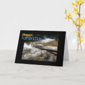 Carte de voeux Fête des pères Mountain Stream (Fleur jaune)