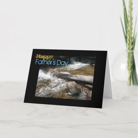 Carte de voeux Fête des pères Mountain Stream (Devant)