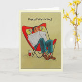 Carte de voeux Fête des pères vintage (Fleur jaune)