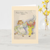 Carte de voeux Fête des pères vintage (Fleur jaune)