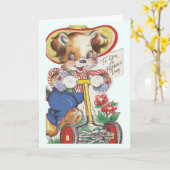 Carte de voeux Fête des pères vintage (Fleur jaune)