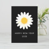 CARTE DE VOEUX Fête du Nouvel An 2025 Rose blanche (Debout devant)