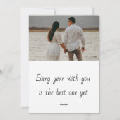 CARTE DE VOEUX Fête du Nouvel An 2025 Rose blanche (Dos)