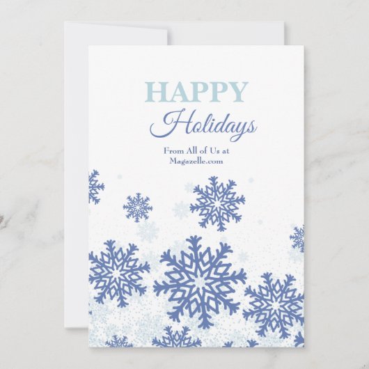 Carte de vœux Fêtes Flocons (Devant)