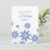 Carte de vœux Fêtes Flocons (Debout devant)